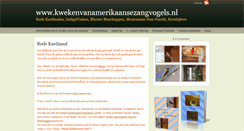 Desktop Screenshot of kwekenvanamerikaansezangvogels.nl